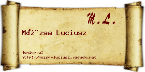 Mózsa Luciusz névjegykártya